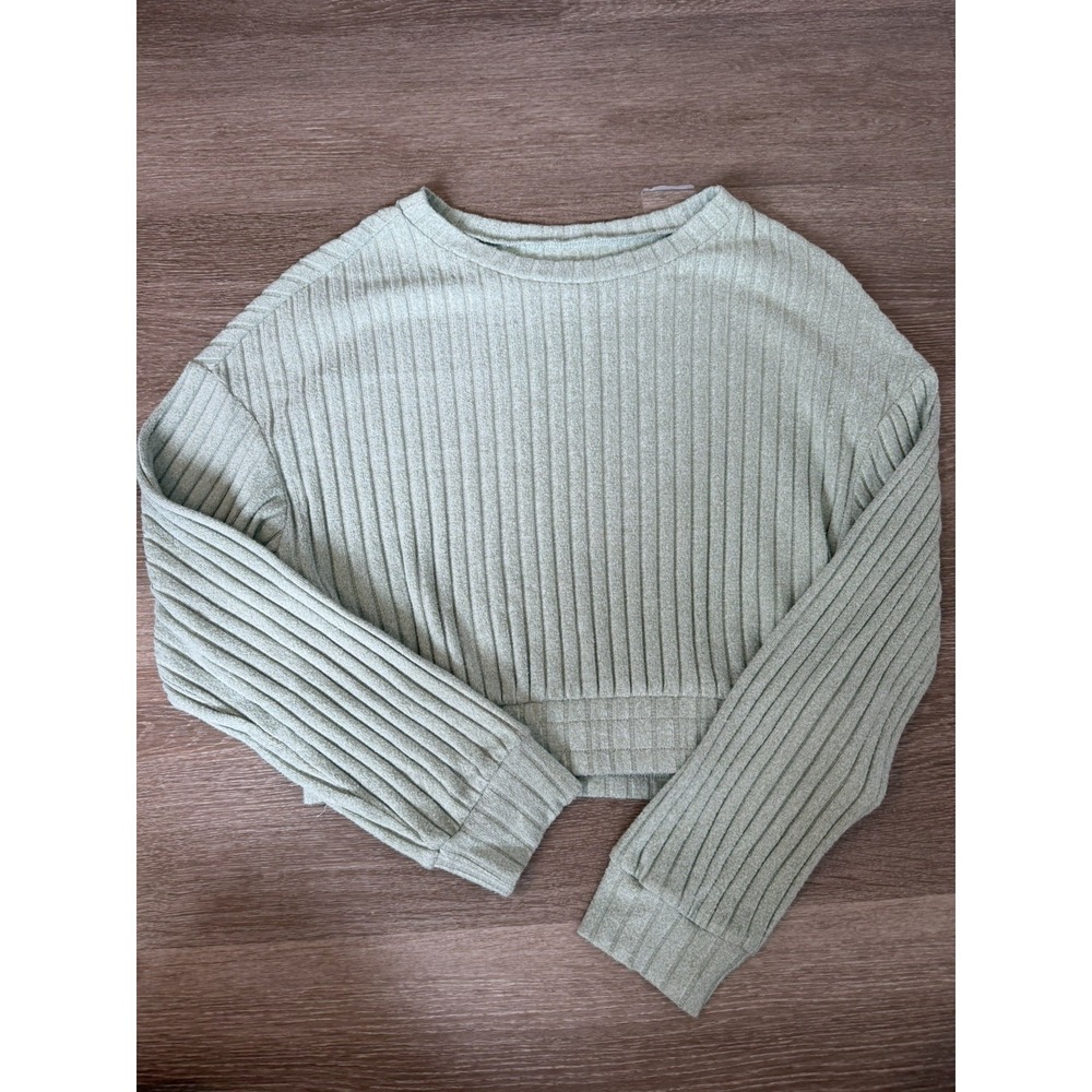 Gilly Hicks Dreamworthy Soft Sweatshirt Crop Top Sweater Mint Green Women's XS